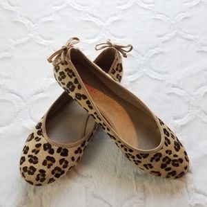 《Refresh》 Leopard print faux fur flats